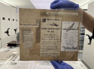 An archival object the author found in Hong Kong showing newspaper clippings.